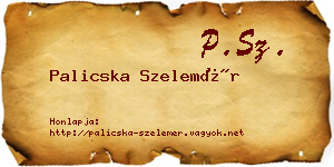 Palicska Szelemér névjegykártya